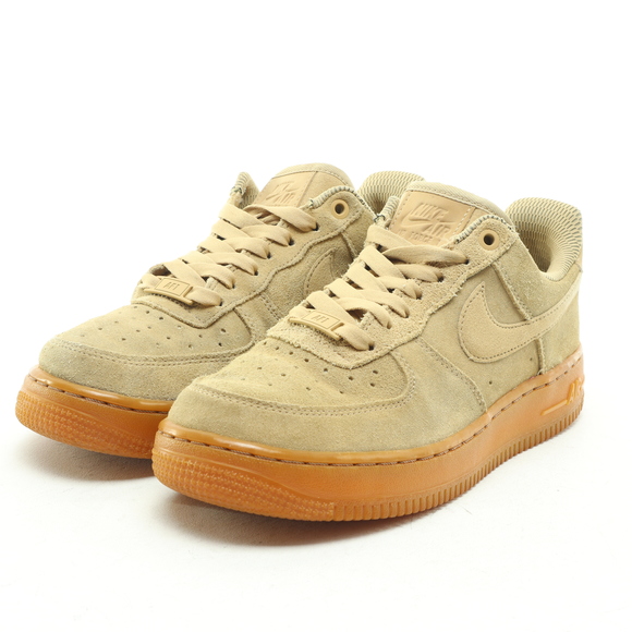 Nike Air Force 1 Low Flax/Gum Suede Leather Sneakers Women 7 Tan - Picture 6 of 15